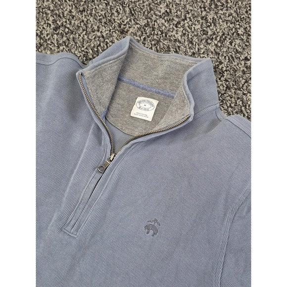 Brooks Brothers Other - Brooks Brothers Sweater‎ Mens Medium Gray 1/4 Zip Pullover Sweater 100% Cotton